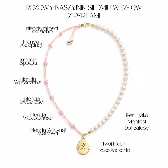 różówy naszyjnik siedmiu węzłów z perłami premium.JPG