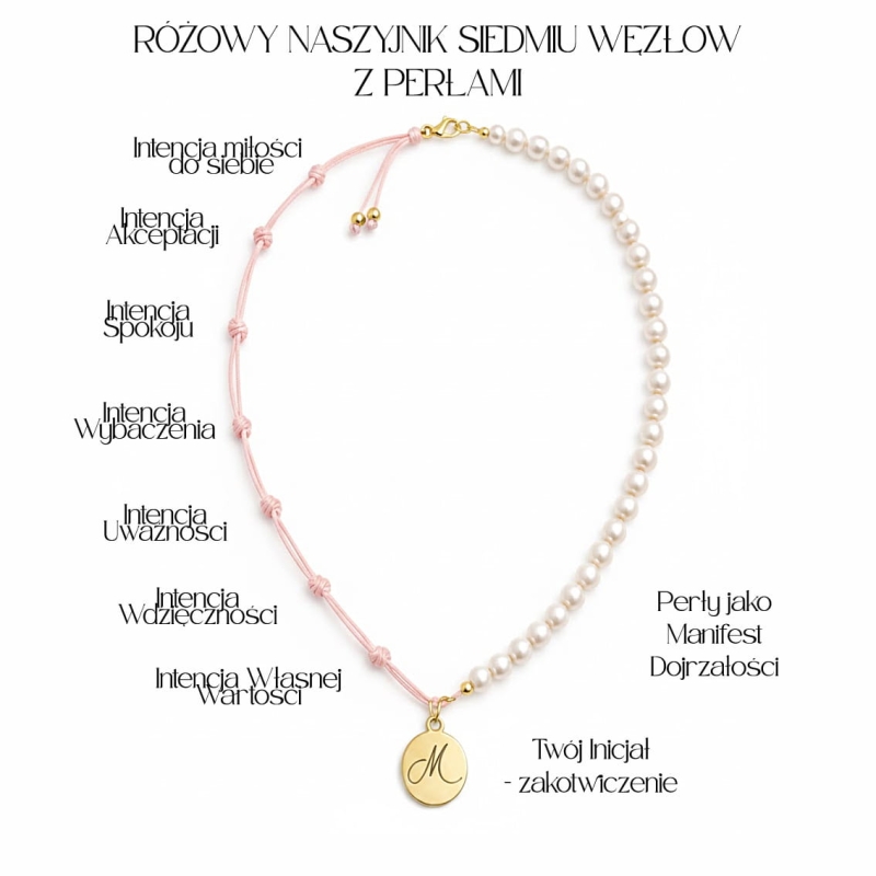 różówy naszyjnik siedmiu węzłów z perłami premium.JPG