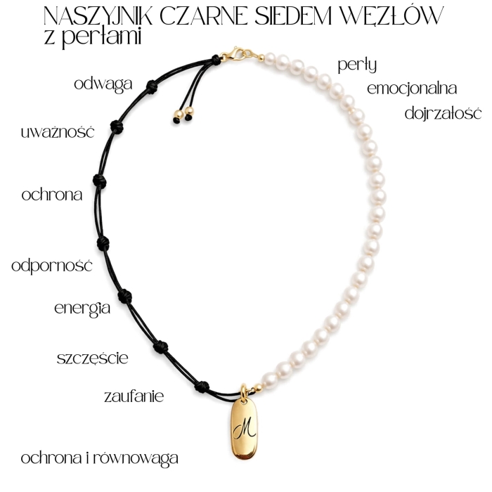 naszyjnik siedmiu węzłów z perłami ochrona i równowaga.JPG