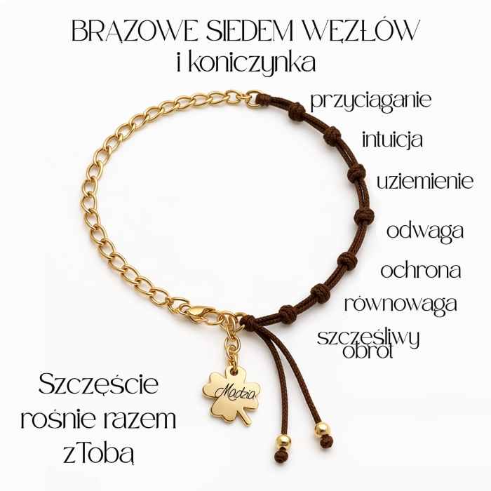 brązowe siedem węzłów i koniczynka szczęście rośnie razem z tobą.jpg