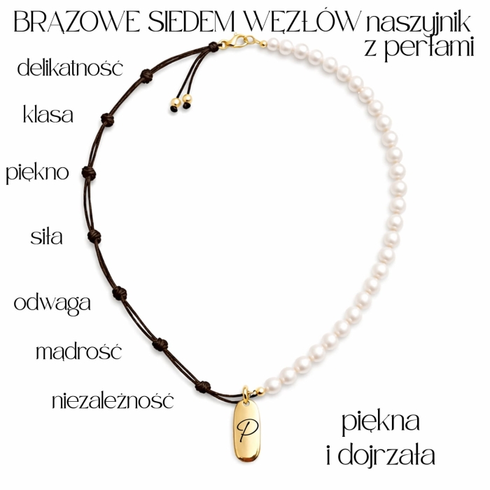 brązowe siedem wezlow naszyjnik z perlami piekna i dojrzała.jpg