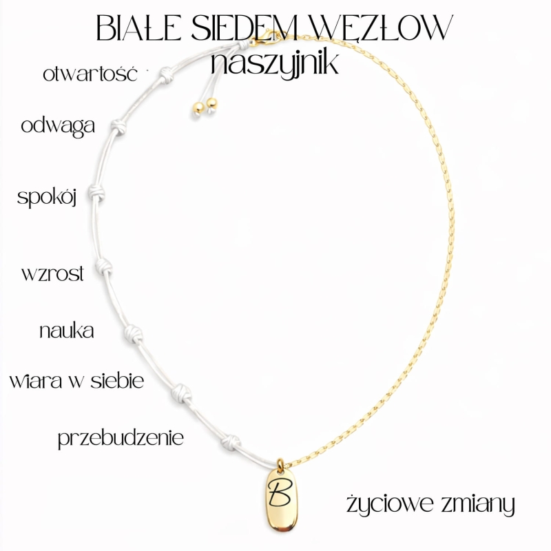 biale siedem wezlow naszyjnik.JPG