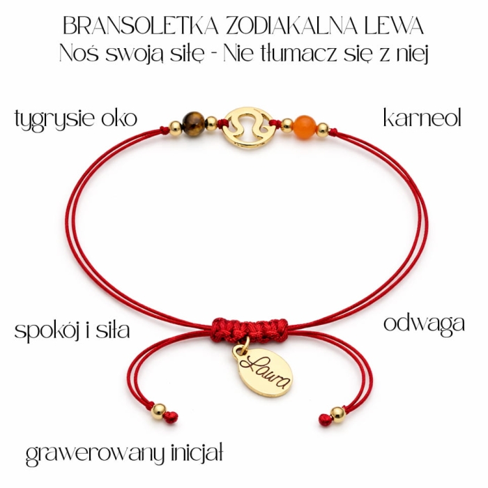 bransoletka zodiakalna dla lwa tygrysie oko karneol grawer.jpg