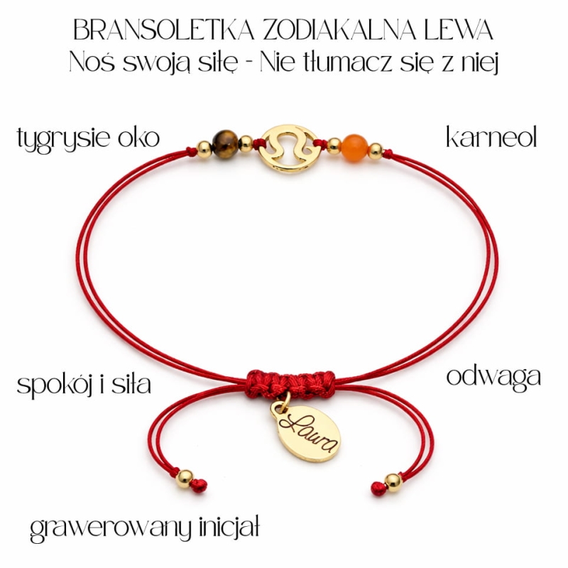 bransoletka zodiakalna dla lwa tygrysie oko karneol grawer.jpg