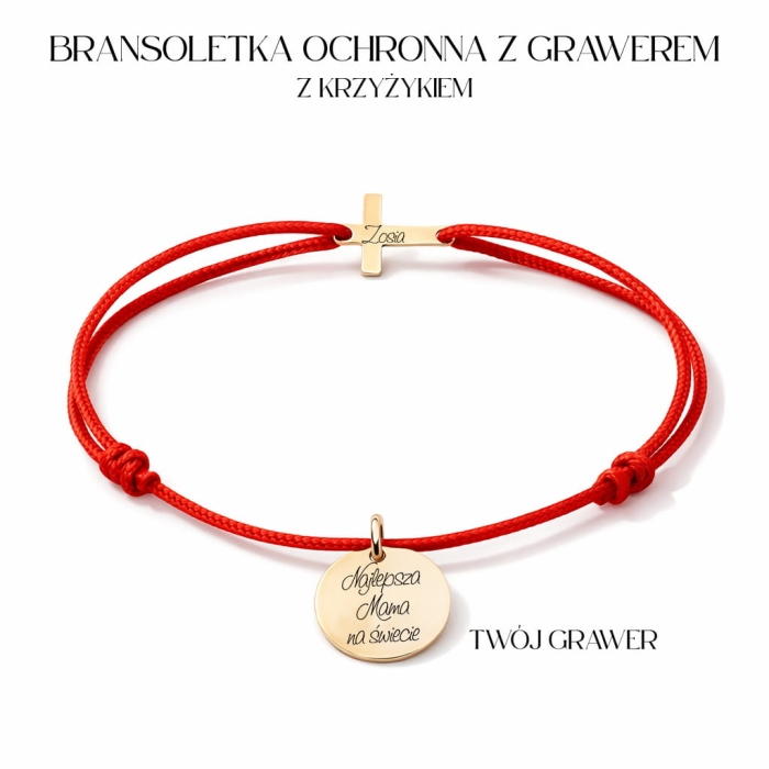 bransoletka ochronna z krzyzykiem i grawerem.JPG