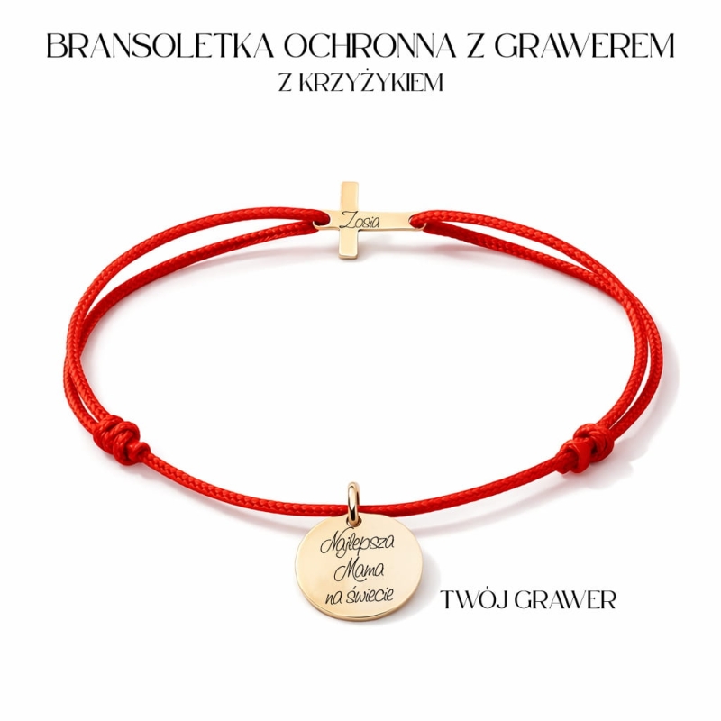 bransoletka ochronna z krzyzykiem i grawerem.JPG